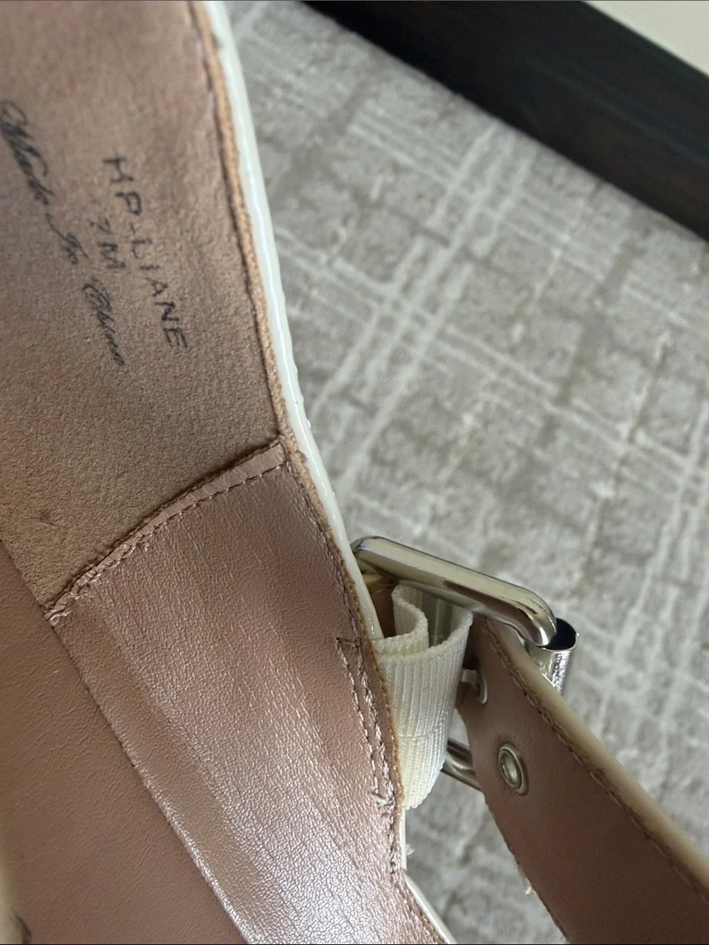 Donald J. Pliner Cream Patent Mary Jane Shoes